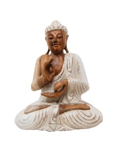 Buda blanco "Dharmachakra mudra" 32 cm