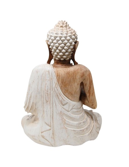 Buda blanco "Dharmachakra mudra" 32 cm