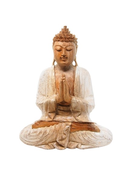 Buda blanco "Pranam Mudra" - 28  cm
