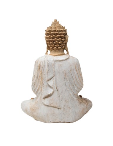 Buda blanco "Pranam Mudra" - 28  cm