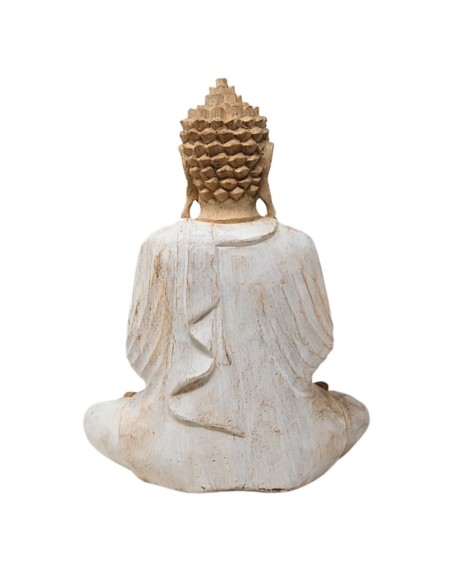 Buda blanco "Pranam Mudra" - 28  cm