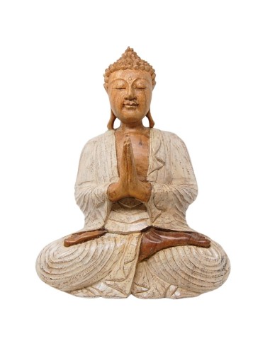Buda blanco "Pranam Mudra" - 40  cm