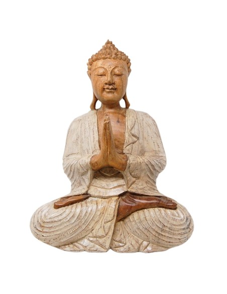 Buda blanco "Pranam Mudra" - 40  cm