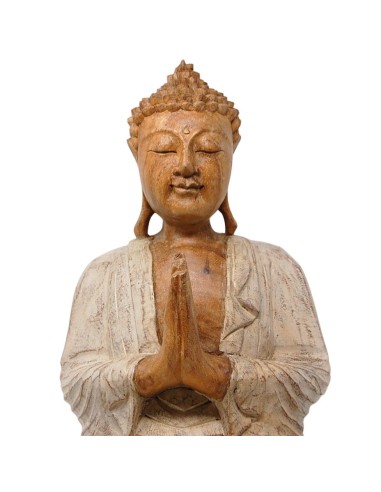 Buda blanco "Pranam Mudra" - 40  cm