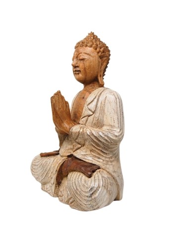 Buda blanco "Pranam Mudra" - 40  cm