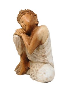 Buda sobre rodilla blanco 22 cm. 2
