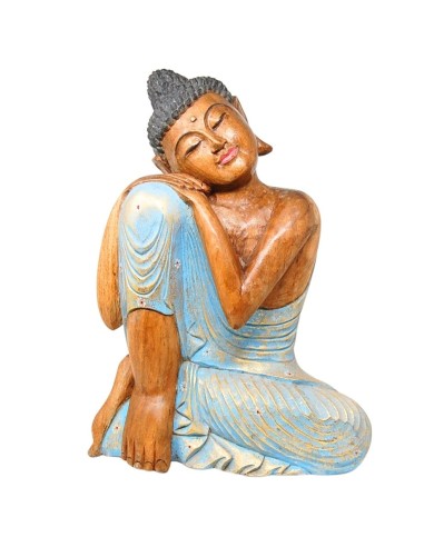 Buda decapado sobre rodilla - 52 cm