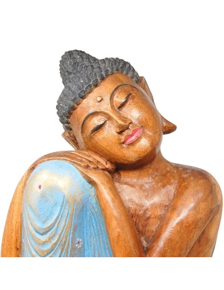 Buda decapado sobre rodilla - 52 cm