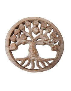 Árbol de la vida - Madera decapada - Colgar- 15 cm