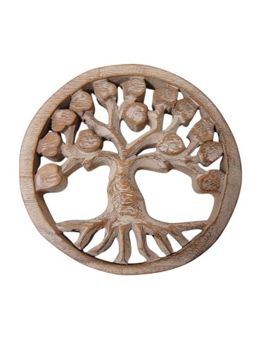 Árbol de la vida - Madera decapada - Colgar- 15 cm