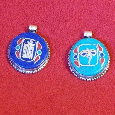 Colgante ojos buda- calachakra esmaltado