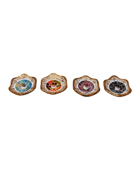Incensario con cristales de colores III (Varios colores disponibles)