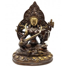 Saraswoti bronce 23 cms.