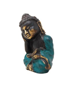 Monje budista relax bronce color - 7 cm 2