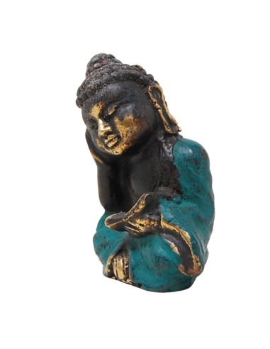 Monje budista relax bronce color - 7 cm