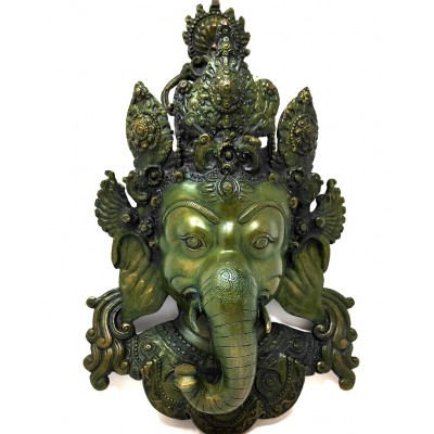 Rostro "Ganesh" bronce 38 cms.