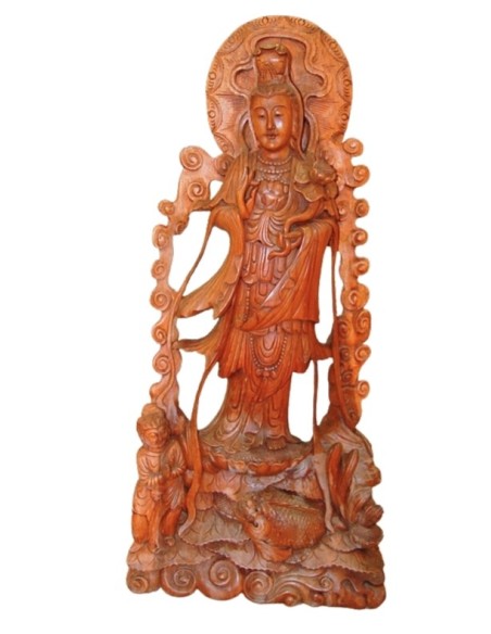 Guan Yin de madera - 100 cm (Solo para recoger en tienda)