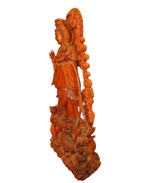 Guan Yin de madera - 100 cm (Solo para recoger en tienda)