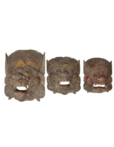 Máscara Barong (Antique) "mediano" - 24 x 25 cm
