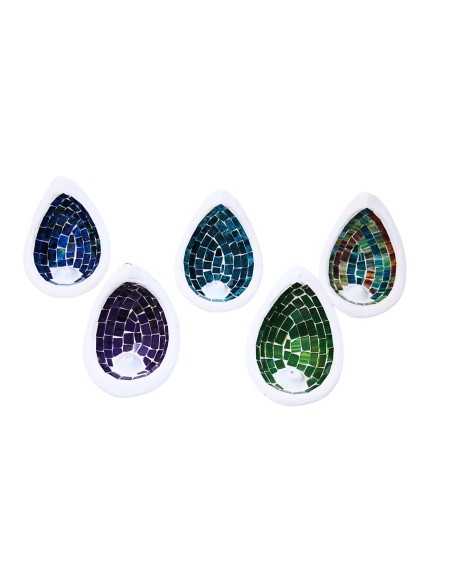 Incensario con cristales de colores I (Varios colores disponibles)