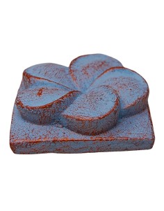 Incensario flor de loto azul de piedra.