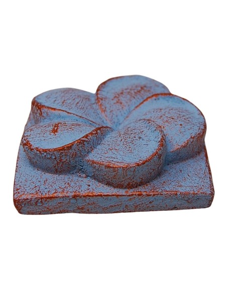 Incensario flor de loto azul de piedra.