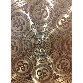 Gong Tam Tam 60 cms. "Shree yantra/Om" + funda