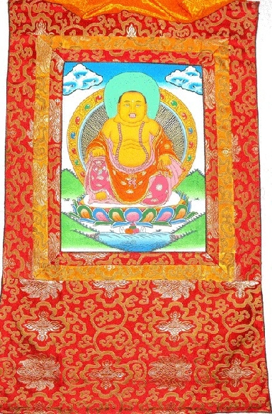 Buda Ho Tai con brocado mediano