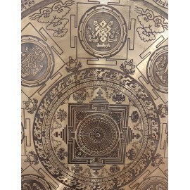 Gong Tam tam 60 cms. "Kalachakra/Signos auspiciosos" + funda