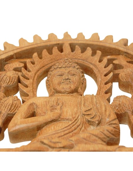 "Abhaya mudra" Buda madera colgar 30 cm