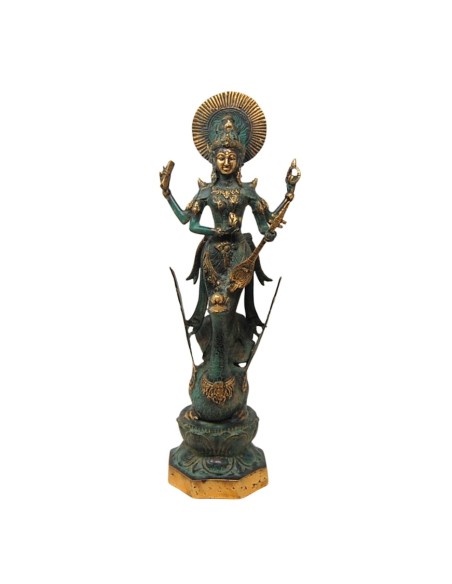 Saraswati de bronce 47 cm
