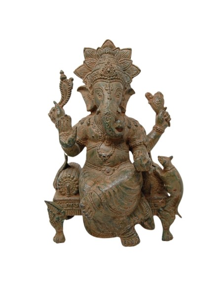 Ganesh de bronce envejecido 25 cm