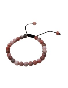 Pulsera Jaspe cebra rosa 6 mm