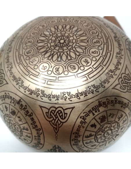 Cuenco símbolos láser 10 cm. 200-300 gr.