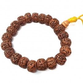 Pulsera rudraksa pulida fina