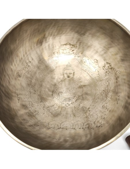 Cuenco Full Moon grabado con "Amitaba" 28 cm - 2,435 Kg.