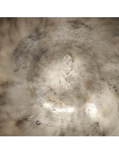 Cuenco Full Moon grabado con "Tara blanca" 25 cm - 1,737 Kg. 2