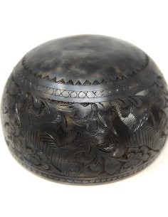 Cuenco Jhumka grabado especial. 17,5 cm 849 gr.