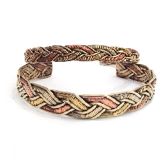 Pulsera 3 metales trenzado